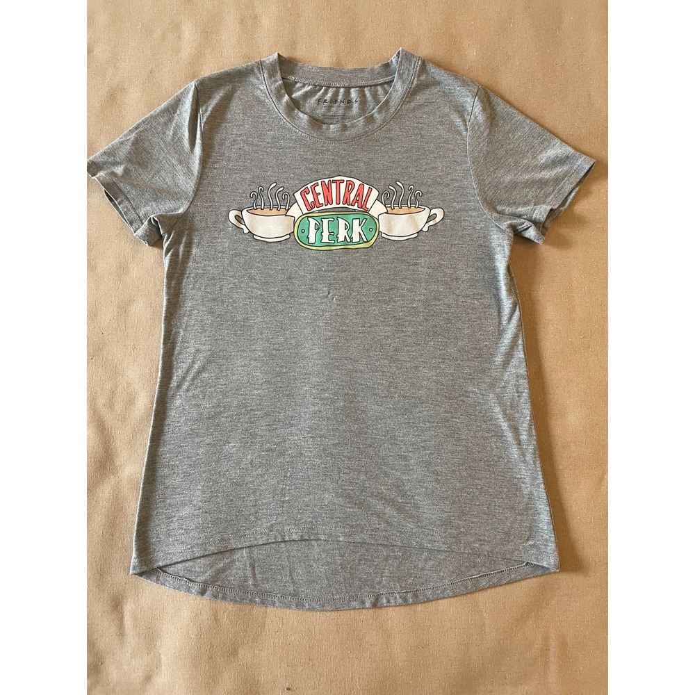 "Central Perk" Friends T-Shirt, Gray, Size M